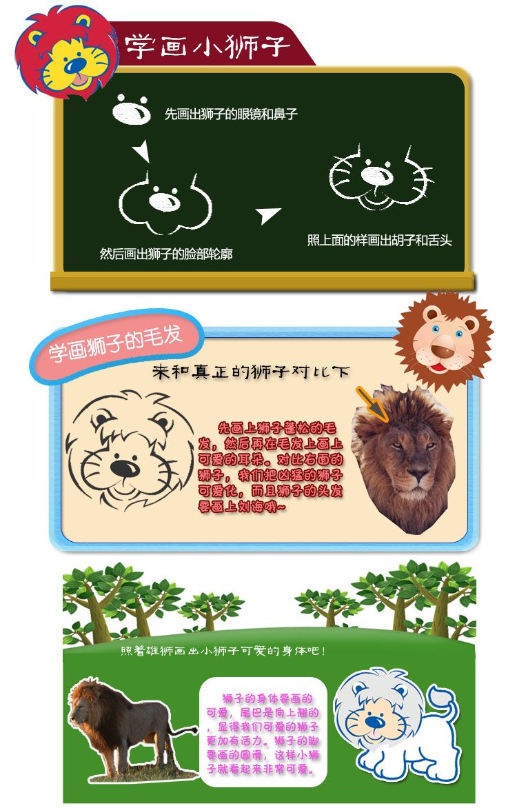 小狮子美术教案